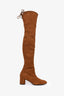 Stuart Weitzman Brown Suede Leather Highland Boots Size 4.5