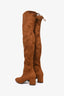 Stuart Weitzman Brown Suede Leather Highland Boots Size 4.5