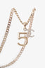 Pre-Loved Chanel™ Gold Tone No. 5 Crystal CC Necklace