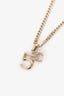 Pre-Loved Chanel™ Gold Tone No. 5 Crystal CC Necklace