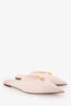 Valentino Cream Leather One Rockstud Mules Size 39.5