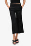 Acne Black High Waisted Wide Leg Cropped Pants Size 36