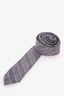 Thom Browne Grey Wool Striped Tie Mens