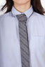 Thom Browne Grey Wool Striped Tie Mens