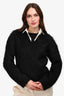 Toteme Black Alpaca V-Neck Sweater Size S