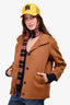 MaxMara Camel Cashmere Cropped Sleeve Coat Size 2