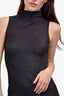 Issey Miyake Black Sleeveless Mock Neck Dress Est. Size S