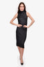 Issey Miyake Black Sleeveless Mock Neck Dress Est. Size S