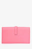 Hermès 2017 Pink Swift Leather Jige Duo Wallet