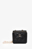 Pre-Loved Chanel™ 2021 Black Lambskin Mini Pearl Strap Vanity Case