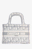 Christian Dior 2020 Grey/White Oblique Canvas Mini Book Tote