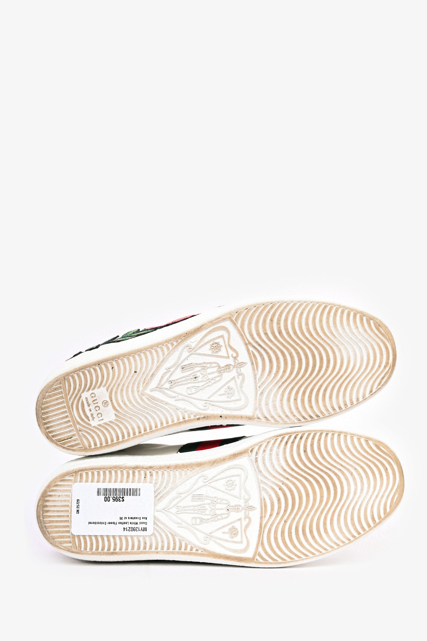 Gucci White Leather Flower Embroidered Ace Sneakers Size 36 Mine Yours