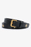 Gucci Black Leather Bee Belt Size 90