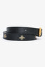 Gucci Black Leather Bee Belt Size 90