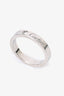 Cartier 18K White Gold Single Diamond Ring Size 48