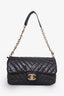 Pre-Loved Chanel™  2010-11 Black Lambskin Paris-Byzance Surpique Chevron Flap Bag