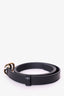 Gucci Black Leather Pearl Accent GG Belt Size 85.34