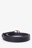 Gucci Black Leather Pearl Accent GG Belt Size 85.34