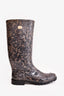 Dolce & Gabbana Black/Beige Lace Rubber Boots Size 38 (As Is)