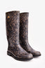 Dolce & Gabbana Black/Beige Lace Rubber Boots Size 38 (As Is)