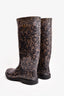 Dolce & Gabbana Black/Beige Lace Rubber Boots Size 38 (As Is)