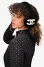 Pre-Loved Chanel™ Black/White Shearling CC Ear Muffs