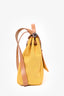 Hermès 2024 Brown Leather Yellow Canvas Herbag 31 with Pouch