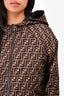 Fendi Brown/Black FF Monogram Reversible Zip Up Jacket Size 12A