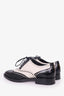 Christian Dior Black/White Leather Oxford Loafers Size 36.5