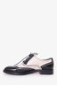 Christian Dior Black/White Leather Oxford Loafers Size 36.5