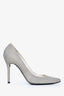 Stuart Weitzman Silver Sparkled Pointed Toe Heels Size 6