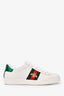 Gucci White Leather Ace Bee Embroidered Sneakers Size 35