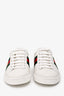 Gucci White Leather Ace Bee Embroidered Sneakers Size 35