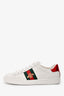 Gucci White Leather Ace Bee Embroidered Sneakers Size 35