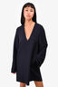 Helmut Lang Navy V-Neck Dress Size S