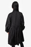 Adam Lippes Black Nylon Zip Rain Coat with Belt Size XS