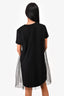 Red Valentino Black Cotton/Tulle Dotted T-Shirt Dress Size M