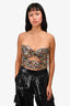 The Attico Multicolour Sequins Cut-Out Crop Top Size 40