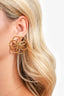 Pre-Loved Chanel™ Gold Tone Circle Overlay Wreath Earrings