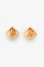 Pre-Loved Chanel™ Gold Tone Diamond Shape Coco Mark Earrings