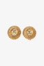 Pre-Loved Chanel™ Gold Tone Sunburst CC Logo Clip On Earrings