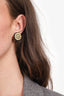 Pre-Loved Chanel™ Gold Tone Black Enamel Round Earrings