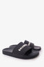 Balenciaga Black/White Rubber Logo Pool Slides Size 43