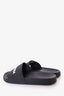 Balenciaga Black/White Rubber Logo Pool Slides Size 43