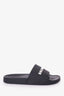 Balenciaga Black/White Rubber Logo Pool Slides Size 43