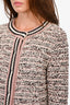 M Missoni Pink/Black Tweed Knit Cardigan Size 38