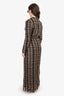 Balmain Black/Gold Wool Frayed Tweed Duster Size 40