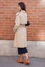 Burberry Tan Belted Ring Hardware Trim Trench Coat Size 6