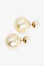 Christian Dior Faux Pearl Tribale Stud Earrings