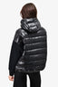 Moncler Black Puffer-Lined 'Maglia' Mens Jacket Size XS